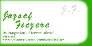 jozsef ficzere business card