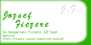 jozsef ficzere business card